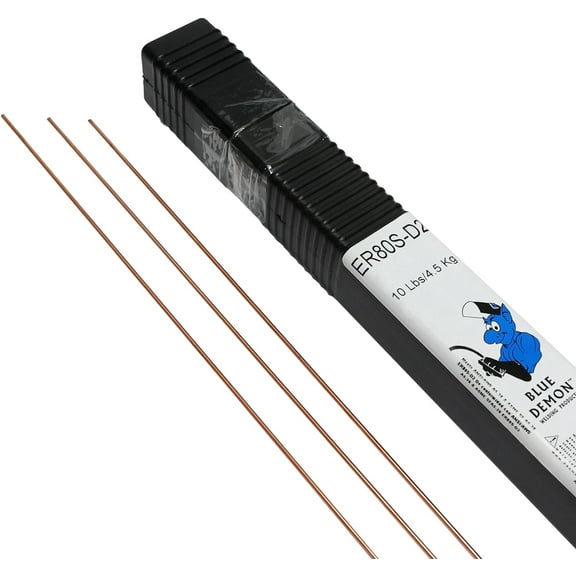 Blue Demon ER80S-D2 X 1/16in X 36in X 10 lb Box low alloy TIG welding rod