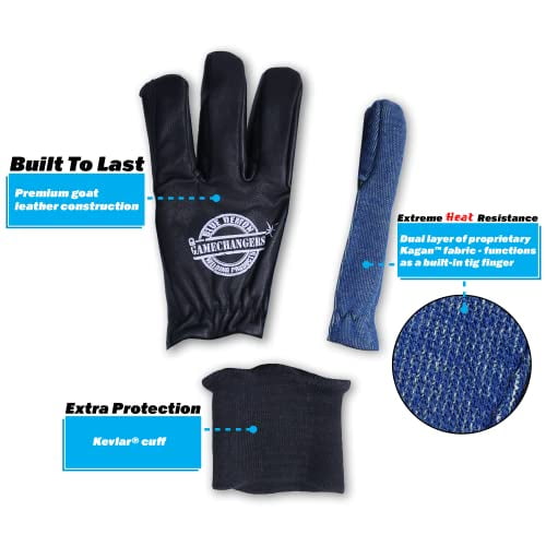 Blue Demon Gamechangers Heavy D's Welding Gloves, Medium