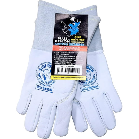Blue Demon Little Demons Kids MIG/STICK Welding Gloves, 3X-Small