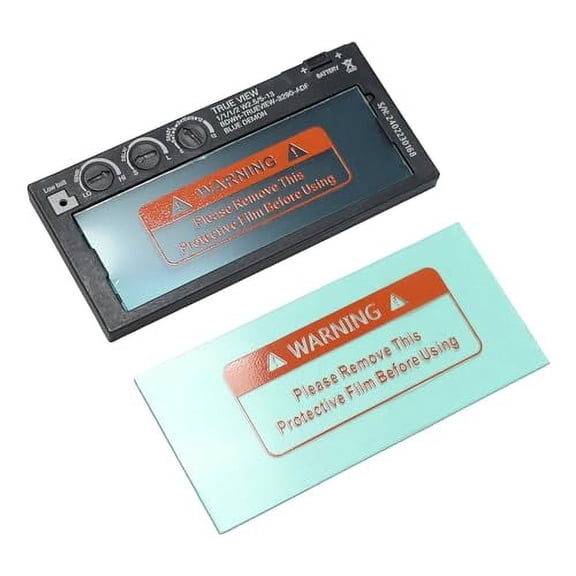 Blue Demon True View Realistic Color Auto Darkening Variable Shade Drop In Solar Powered Rechargeable Welding Hood Filter for 2 x 4.25 Inch Hoods