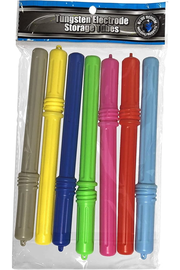 tungsten Storage Tube Set-Red, Green, Blue, Pink, Yellow, Gray, Lt Blue (TST-7-ASSORTED)