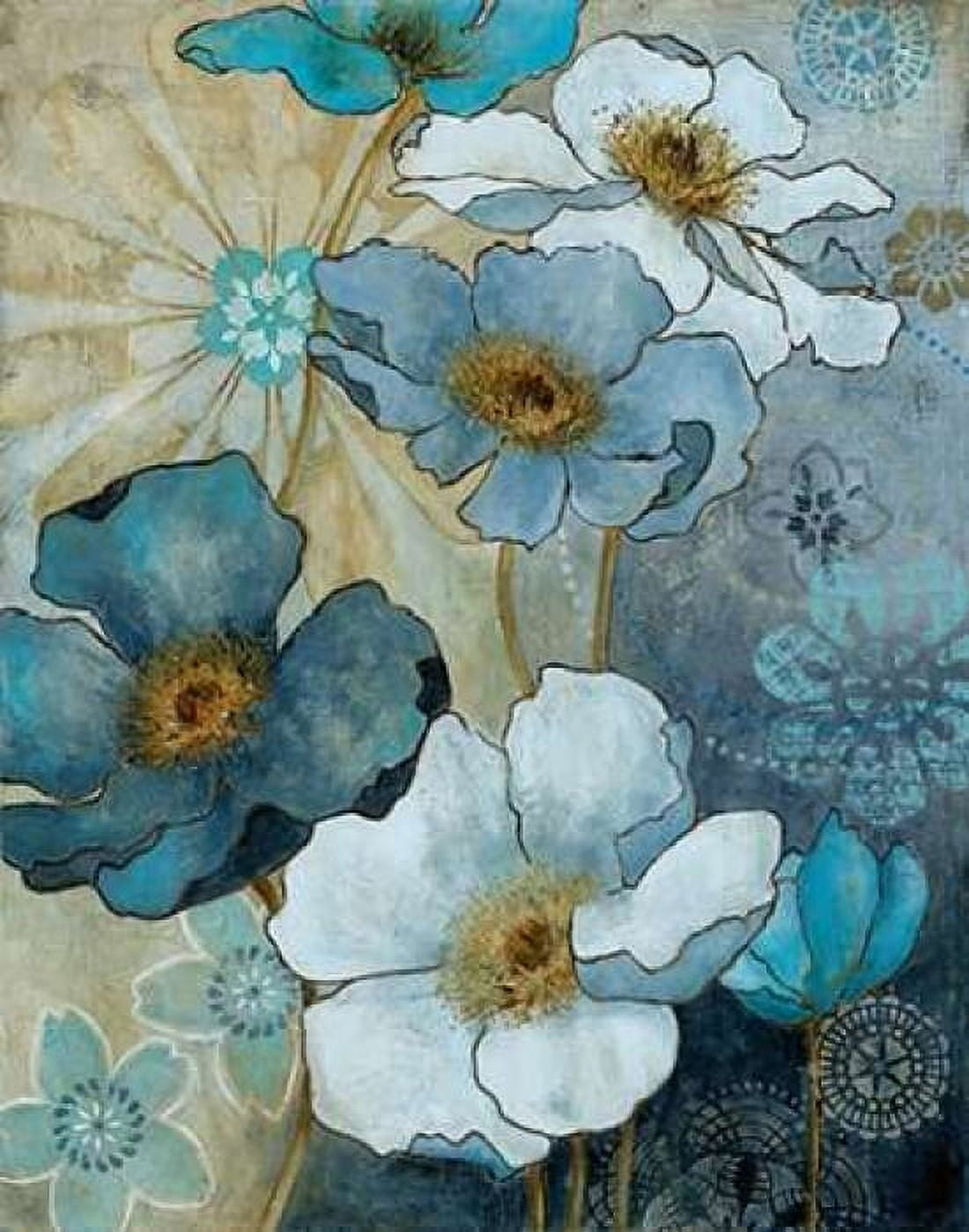 Blue Denim Garden I Canvas Art - Carol Robinson (22 x 28)