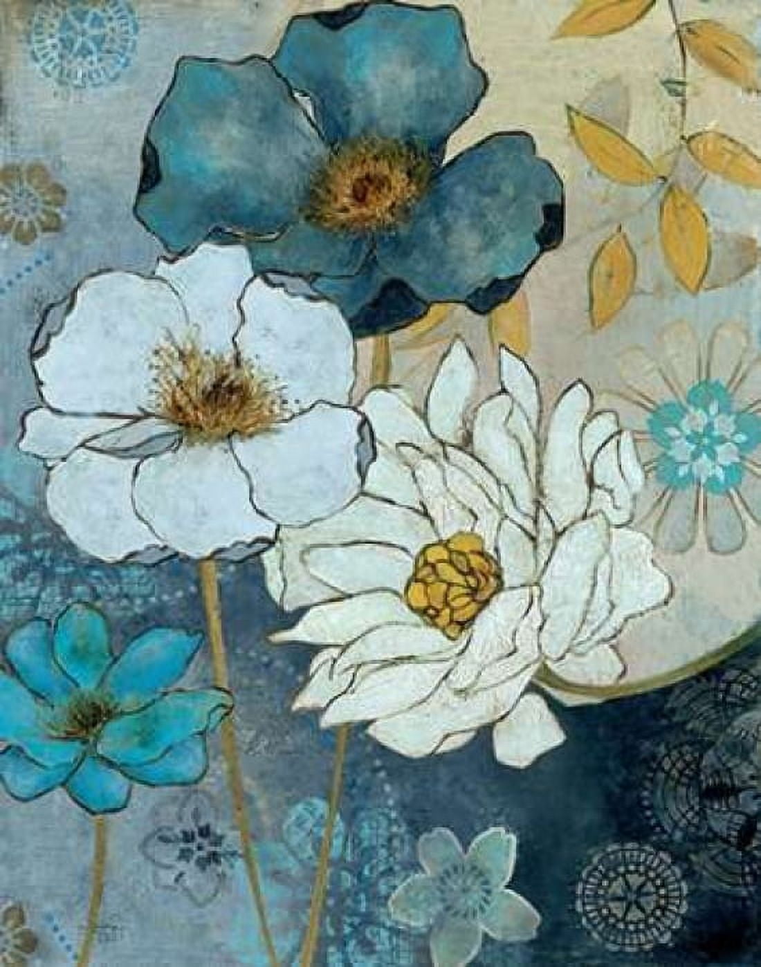 Blue Denim GardenII Canvas Art - Carol Robinson (22 x 28)