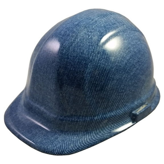Blue Denim Hydro Dipped Hard Hats Cap Style