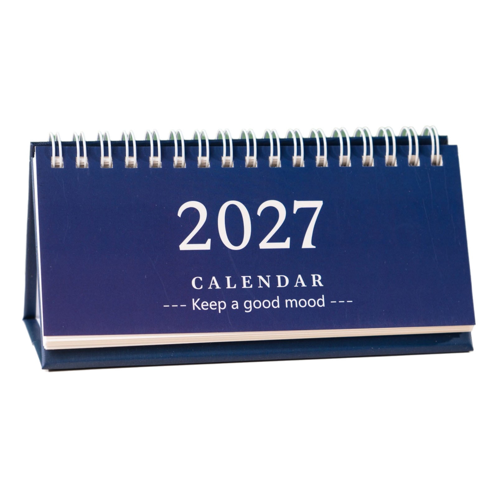 Blue Desk Planning Calendar with Check-In Notebook Layout, Paper ...