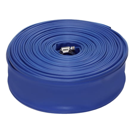 Blue Devil 2 Inch x 100 Feet Swimming Pool Filter Backwash Hose with Clamp