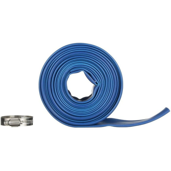 Blue Devil B8226 Backwash Hose 1 1/2" x 25 ft Long with Hose Clamp for Swimming Pools