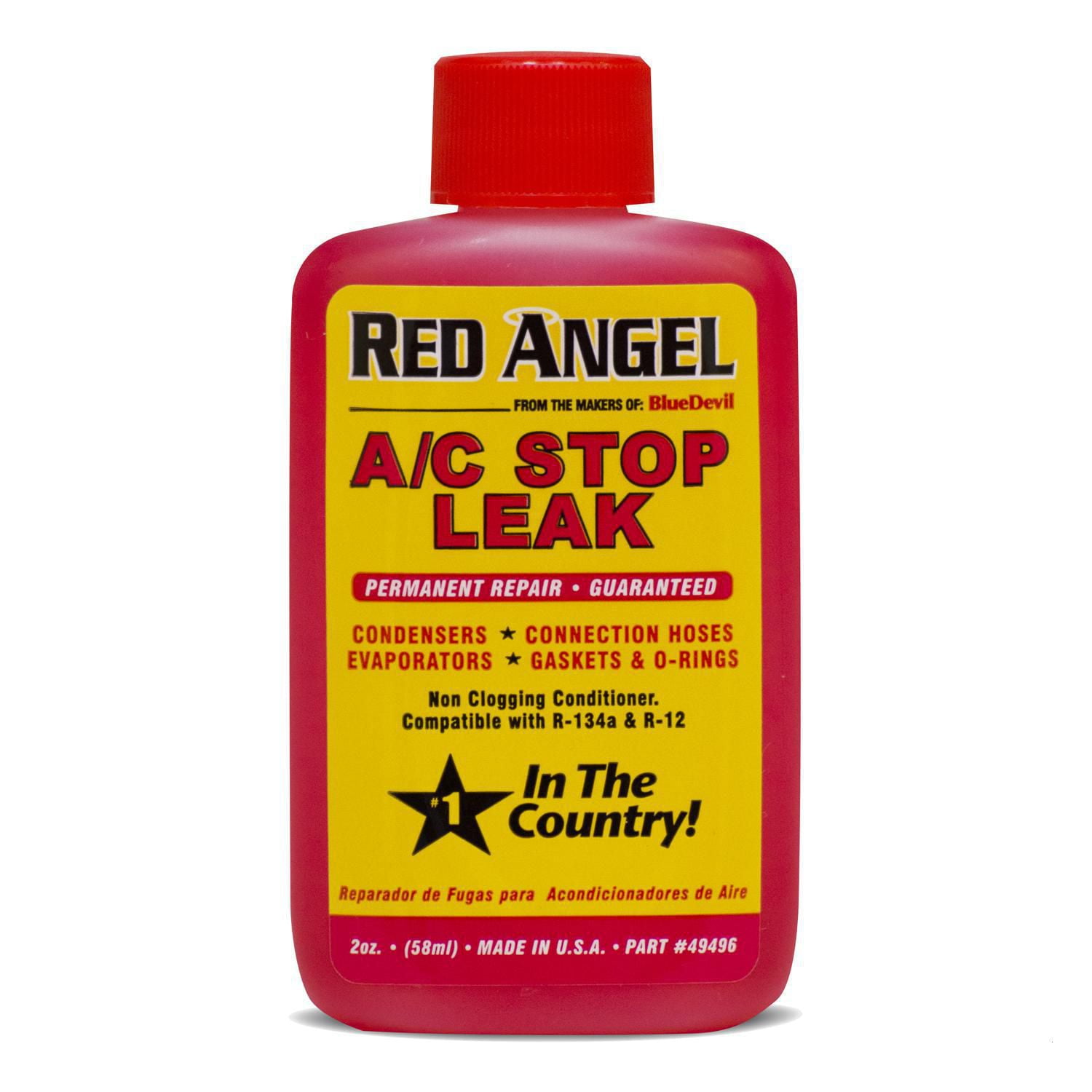Blue Devil Head Gasket Repair 49496 Red Angel A/C Stop Leak 2 Oz