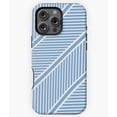 thumbnail image 1 of Blue Diagonal Lines Striped Pattern N7126 Phone Case for iPhone 17 16 15 14 13 12 11 Pro Max, 1 of 2