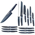 thumbnail interactive-video image 1 of Blue Diamond 14 Piece Stainless Steel Sharp Stone Knife Set, 1 of 10