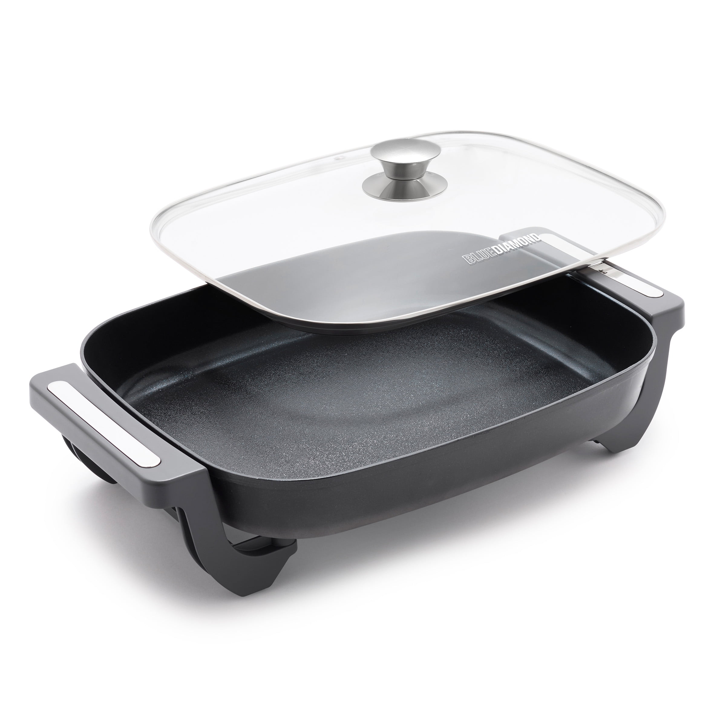Graphite Ceramic Nonstick 7QT Electric Skillet with Glass Lid