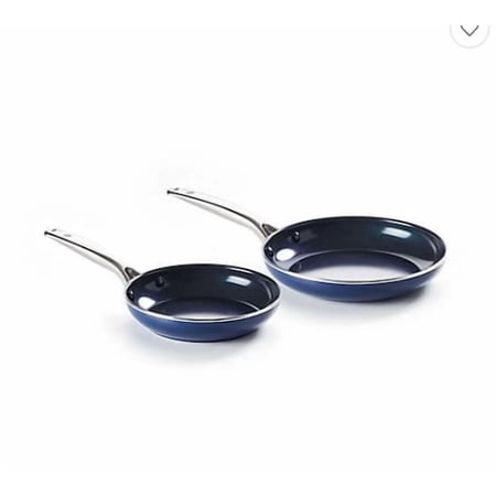 Blue Diamond 8" Nonstick Ceramic Frying Pan, Blue, Set of 2