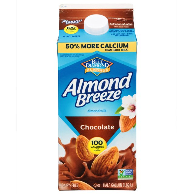 Blue Diamond Almond Breeze Chocolate Almond Milk, Half Gallon, 64 fl oz