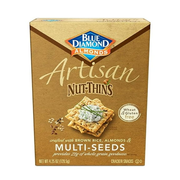Blue Diamond Almond Cracker Crisps, Multi-Seed, 4.25 oz ( Pack of 2 )
