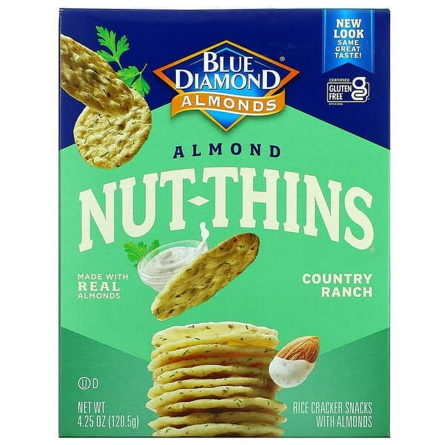 Blue Diamond, Almond NutThins, Rice Cracker Snacks with Almonds