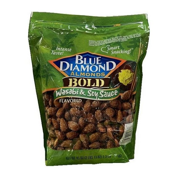 Blue Diamond Almonds, BOLD Wasabi & Soy Sauce, 45 Ounce Bag