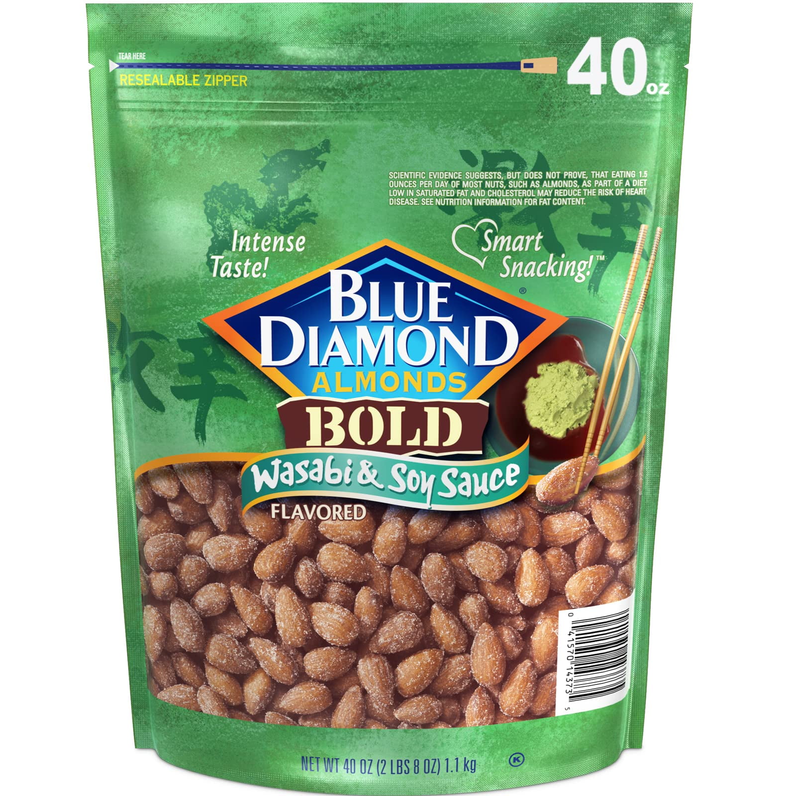 Blue Diamond Wasabi and Soy Sauce Almonds (40 Ounce)
