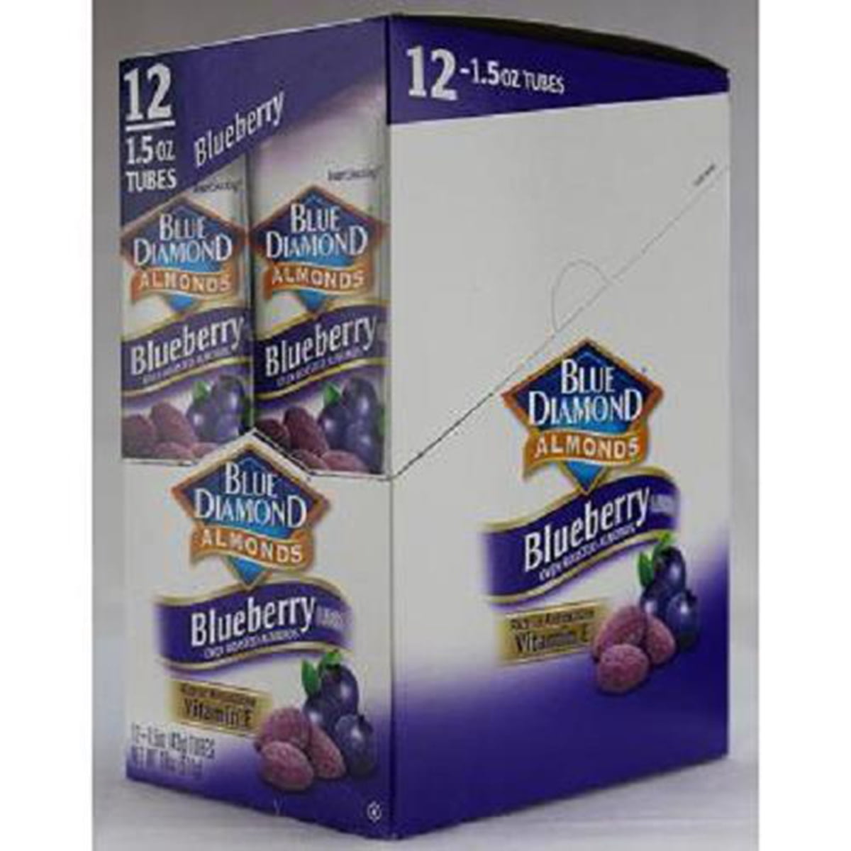 Blue Diamond, Almonds Blueberry Tube, Count 12 (1.5 oz) Nut & Dry