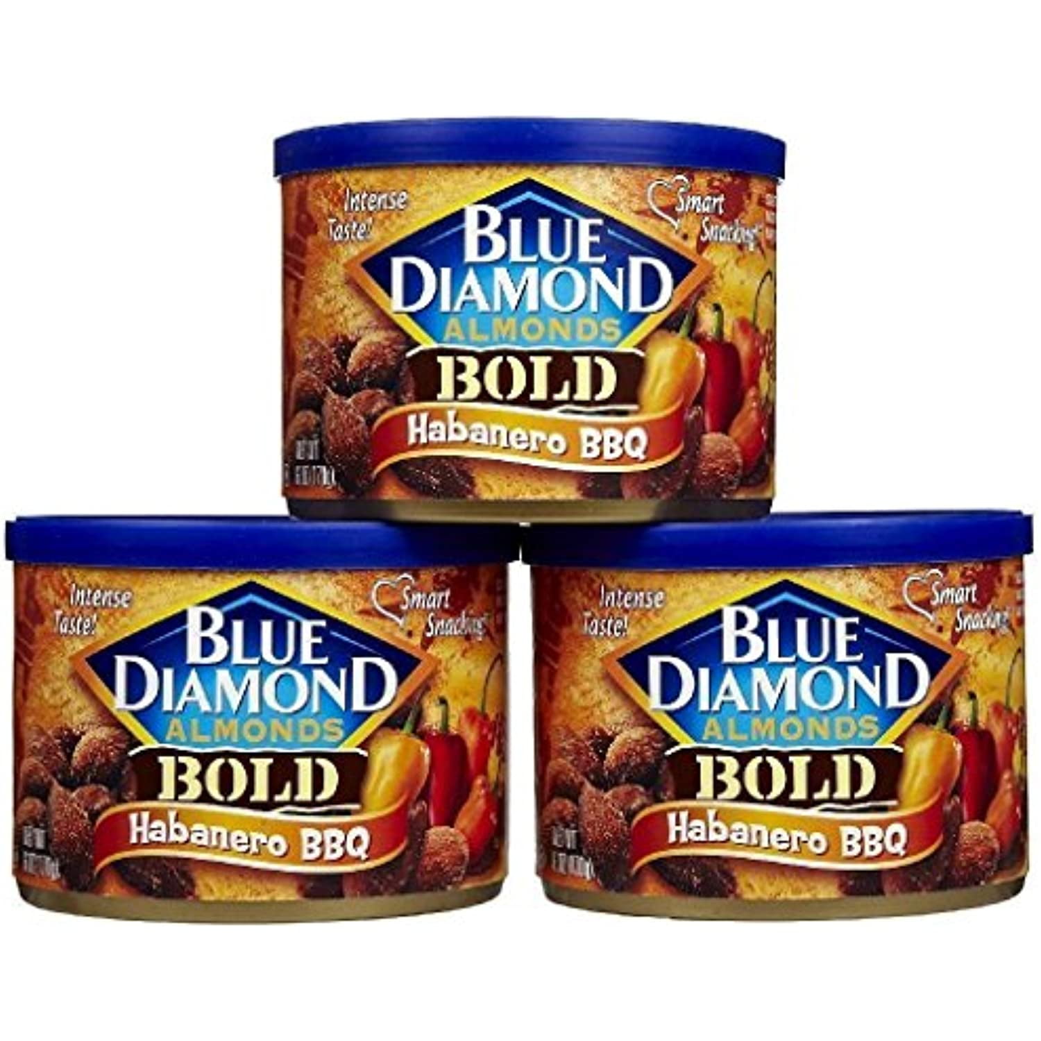 Blue Diamond Almonds Bold Habanero Bbq, 6Ounce (Pack Of 3)
