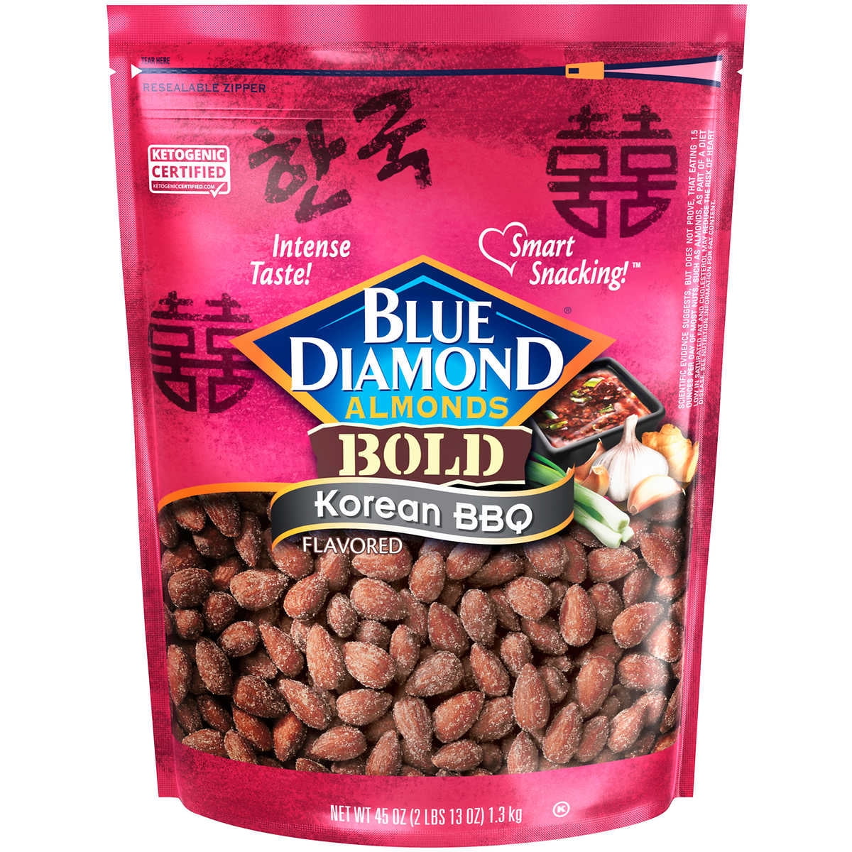 Blue Diamond Almonds Bold, Korean BBQ, 45 Ounce