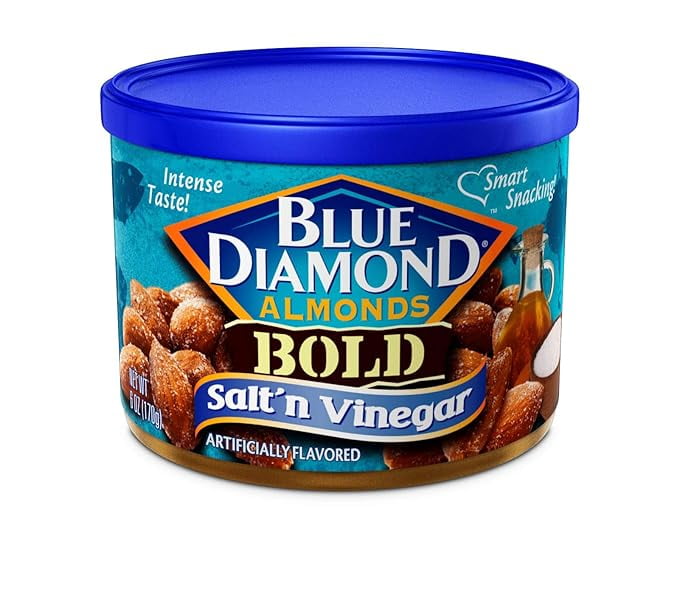 Blue Diamond Almonds, Bold Salt 'n Vinegar, 6 Ounce