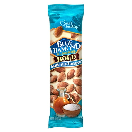 Blue Diamond Almonds, Bold Salt 'n Vinegar Almonds 1.5 oz bag (12 pack)