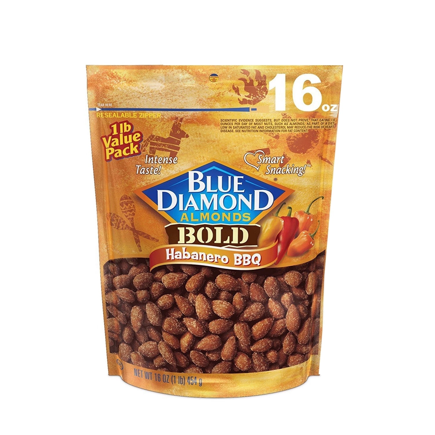 Blue Diamond Almonds - Case of 6 - 16 OZ - Walmart.com