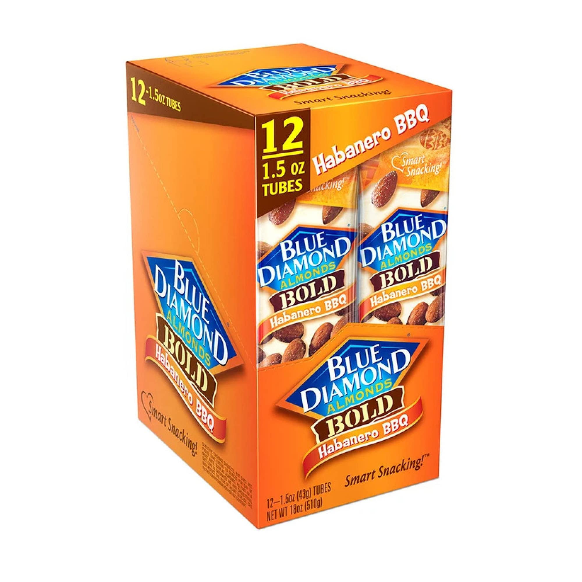 Blue Diamond Almonds, Habanero BBQ, 1.5 oz (Innerpack of 12)