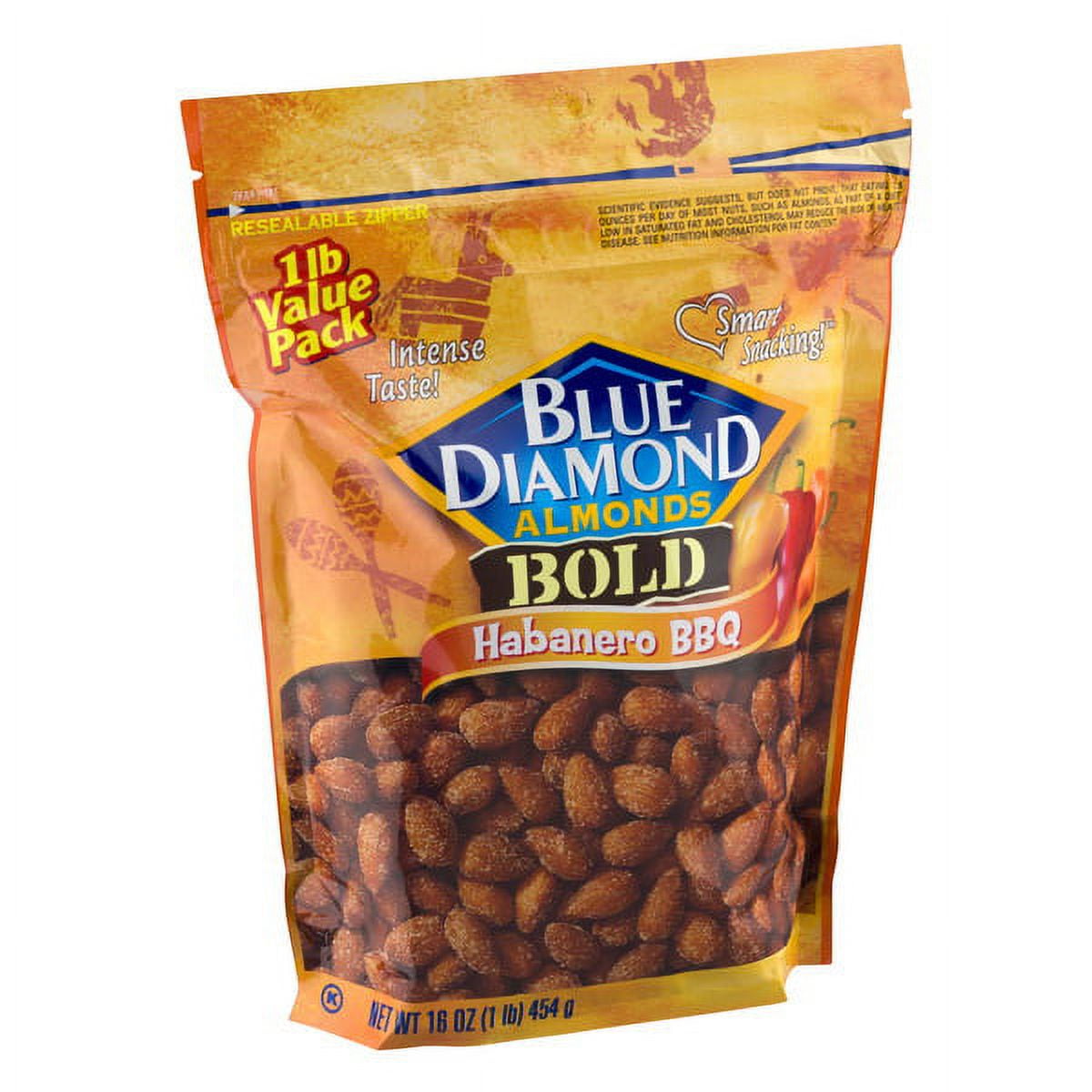 Blue Diamond Almonds Habanero Barbecue Bold, 16 oz - Case of 6