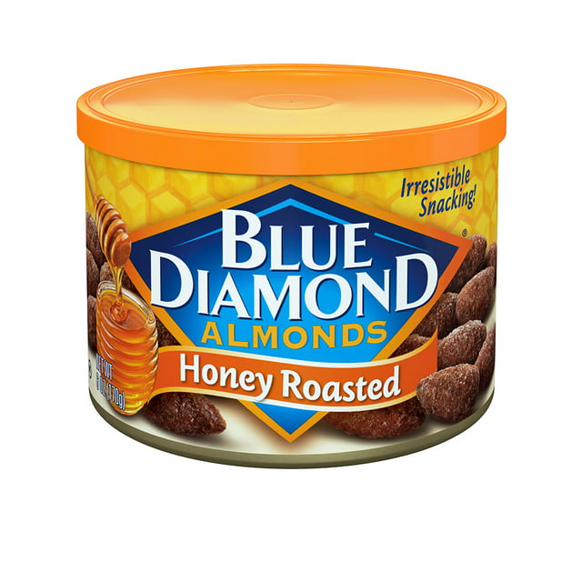 Blue Diamond Almonds Honey Roasted Flavored Snack Nuts perfect for snacking and on-the-go, 6 oz