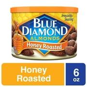 Blue Diamond Almonds Honey Roasted Flavored Snack Nuts perfect for snacking and on-the-go, 6 oz