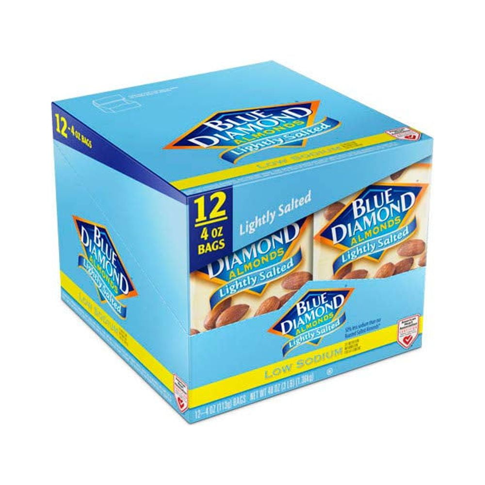 Blue Diamond Almonds Lightly Salted, Low Sodium, 12 Count