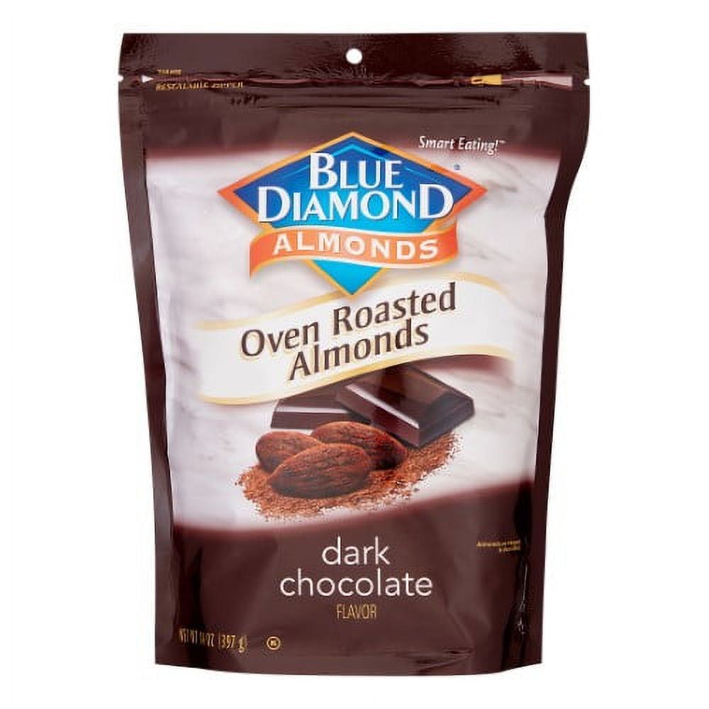 Blue Diamond Almonds, Natural Oven Roasted Almonds, Dark Chocolate (Pack of 10)