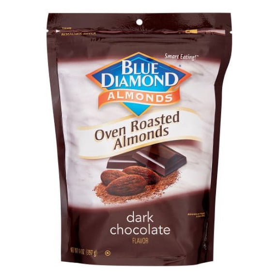Blue Diamond Almonds, Natural Oven Roasted Almonds, Dark Chocolate (Pack of 6)