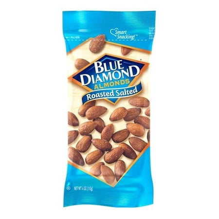 Blue Diamond Almonds, Roasted Salted, 4 oz, 12 Count