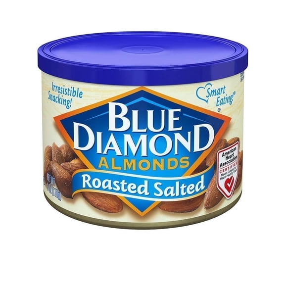 Blue Diamond, Almonds, Roasted Salted, 6 oz Pack of 2