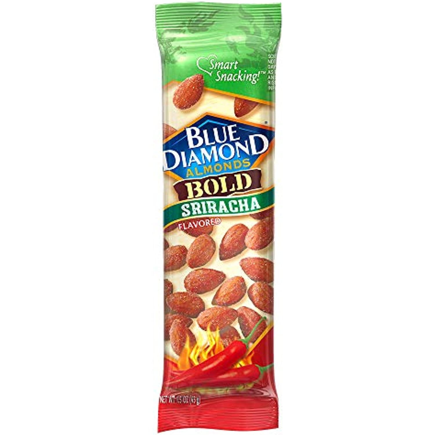Blue Diamond Almonds, Bold Sriracha Spicy, 1.5 Ounce, Pack of 12 ...