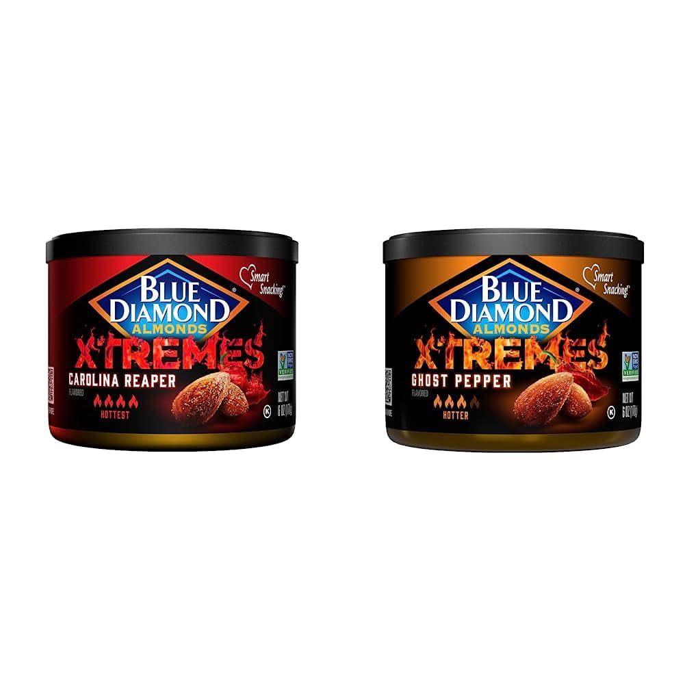 Blue Diamond Almonds Xtremes Carolina Reaper And Ghost Pepper Flavored