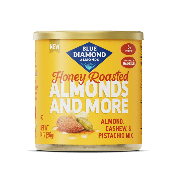 Blue Diamond Almonds, Mixed Nuts, 14 oz, Honey Roasted Flavored ...