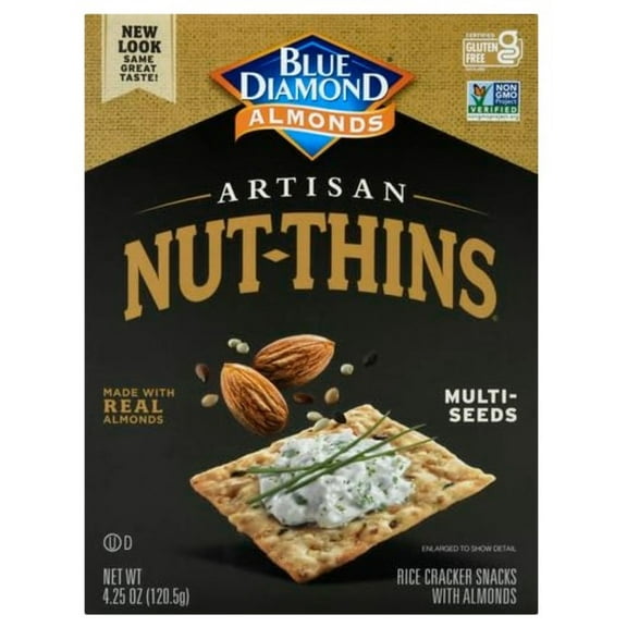 Blue Diamond Artisan Multi-Seed Cracker Snacks 4.25 oz (Pack of 5)