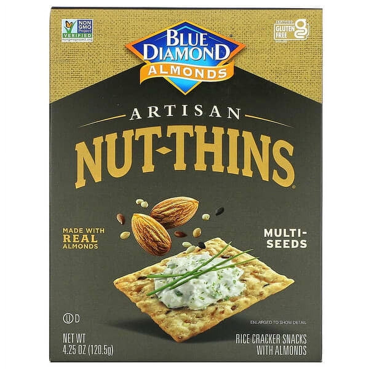 Blue Diamond, Artisan Nut-Thins, Rice Cracker Snacks, Multi-Seeds, 4.25 ...
