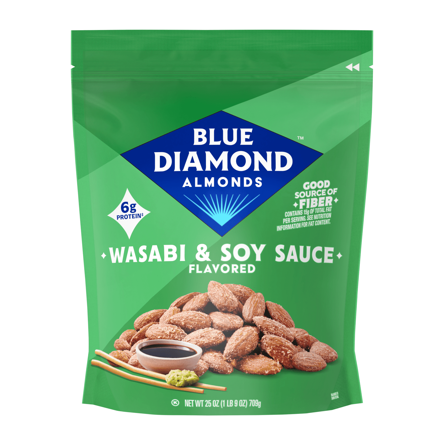 Blue Diamond Almonds BOLD Flavored Wasabi & Soy Sauce Snack Nuts
