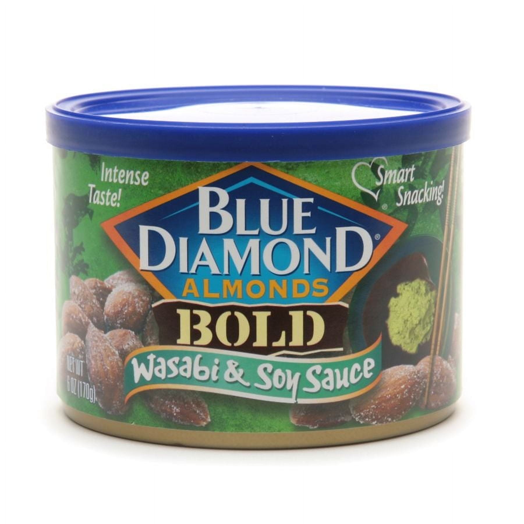 Blue Diamond Bold Almonds Wasabi \u0026 Soy Sauce 6.0 oz Pack of 2