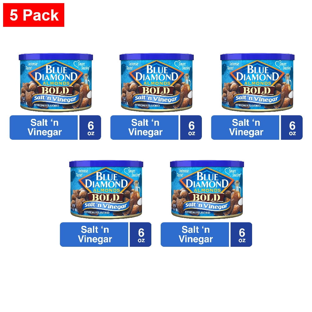 Blue Diamond Bold Salt n Vinegar Almonds 6 oz - 5 Pack