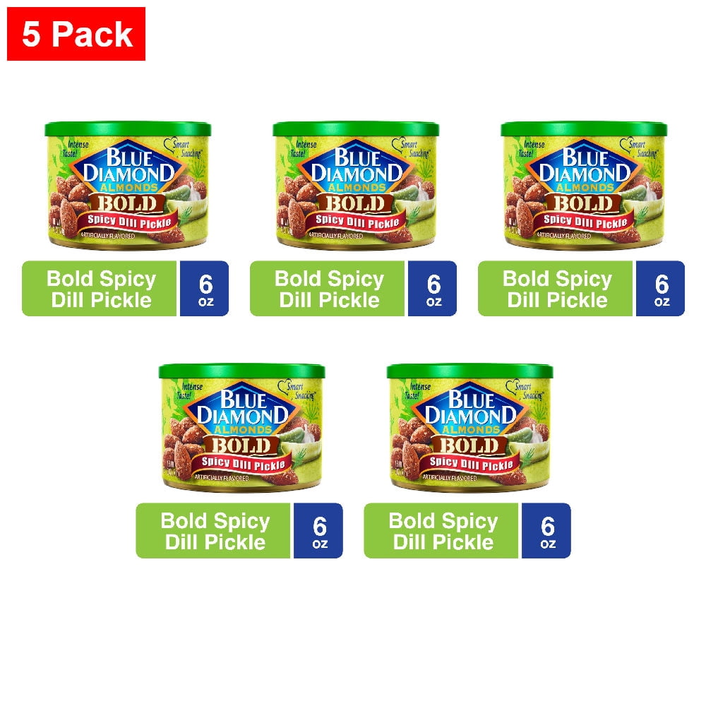 Blue Diamond Bold Spicy Dill Pickle Almonds 6 oz - 5 Pack