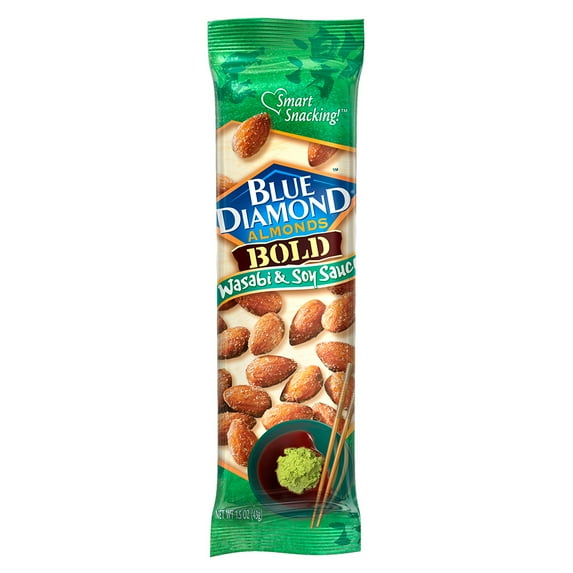 Blue Diamond® Bold Wasabi & Soy Sauce Almonds 1.5 oz. Tube