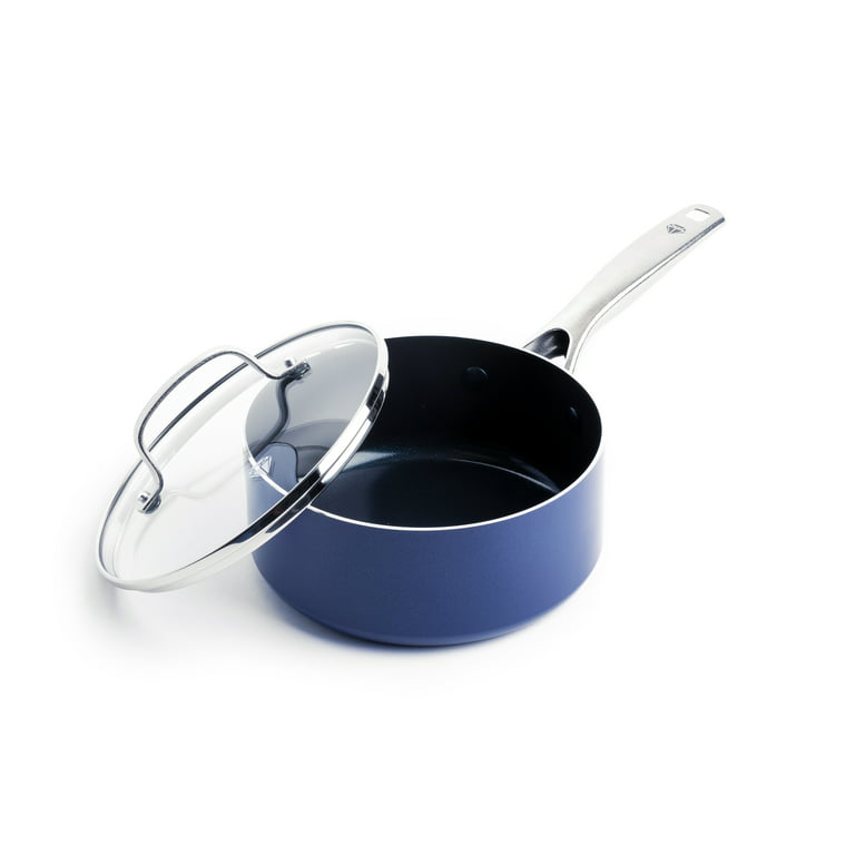 HLAFRG Kitchen Nonstick Saucepan Set - 1 Quart and 2 Quart Sauce Pan Set  with Lid - Multipurpose Pots Set Use for Home Kitchen or Restaurant (Blue