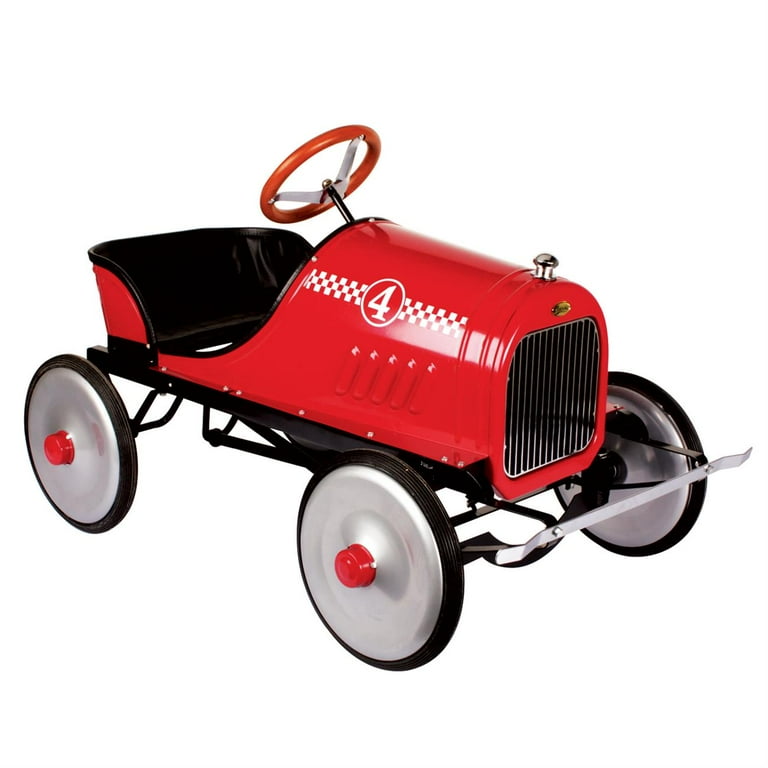 Nostalgia Racer Pedal Car - Sleek Racing Style Ride Toy with