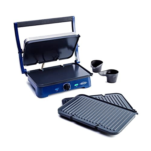 Blue Diamond Cookware CC002899-001 Sizzle Deluxe Electric Griddle and Grill Pan, Plates
