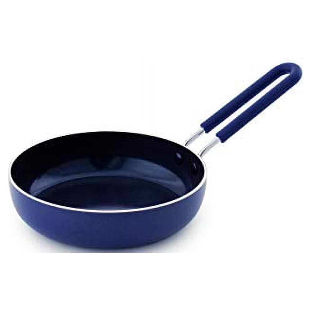 Mini Blue One Egg Non Stick Marble Coated Frying Pan